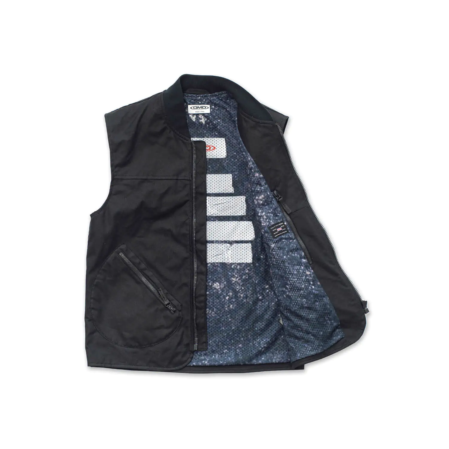 dmd.eu - GILET BLACK DMD – Gilet black cotton waxed – aperto