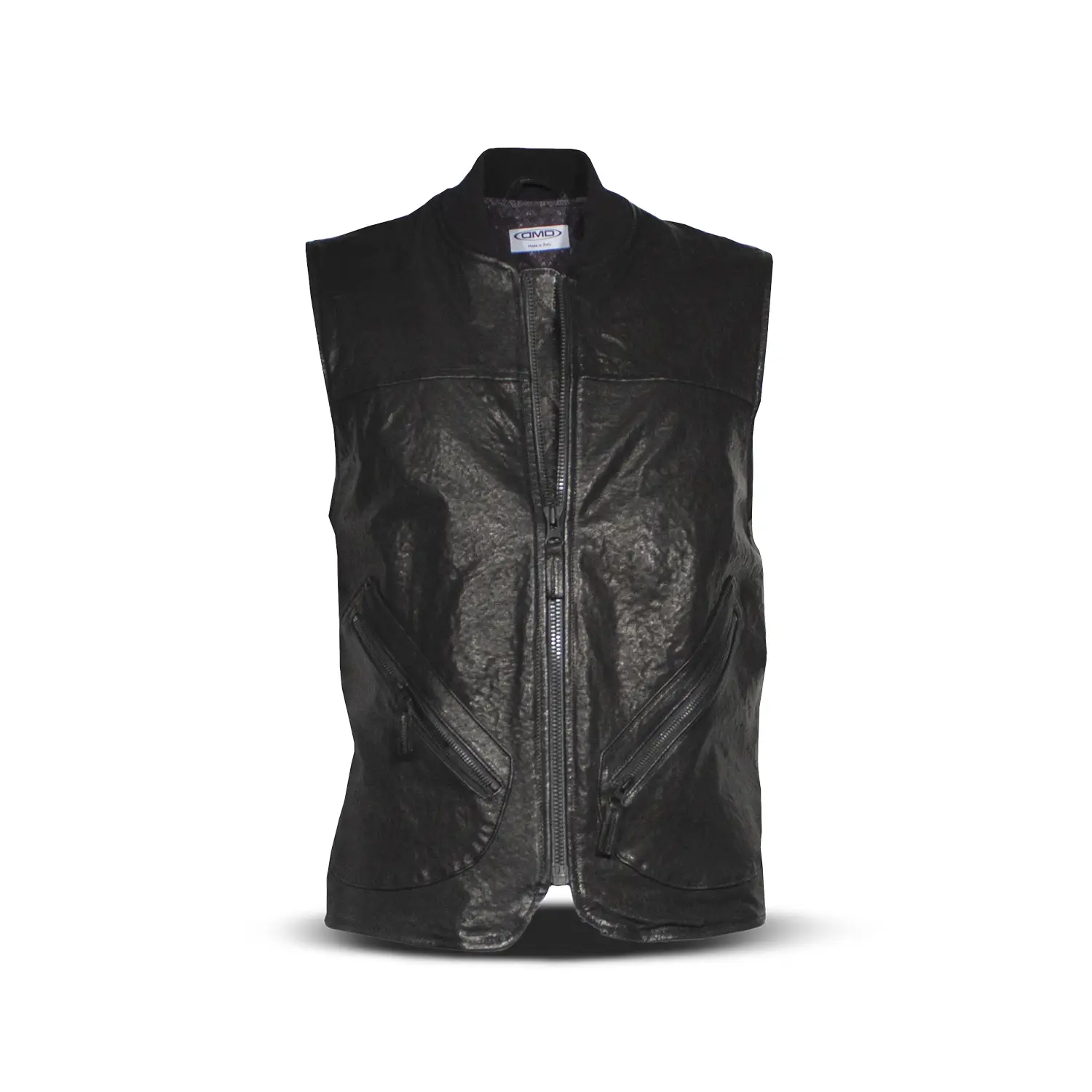 dmd.eu - GILET BLACK LEATHER